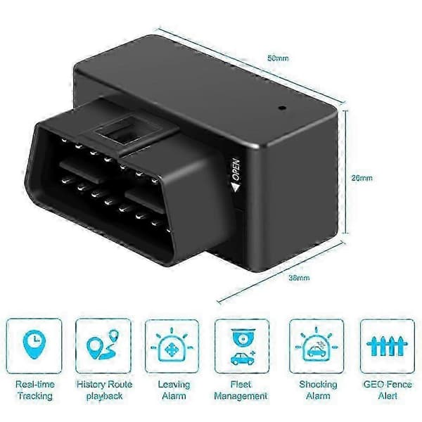 OBD GPS-tracker Realtids Röstövervakning Elektrisk Stötlarm