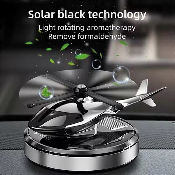 Bil Luftfräschare Solcellsdriven Helikopter Dekoration Bil Parfym Diffuser