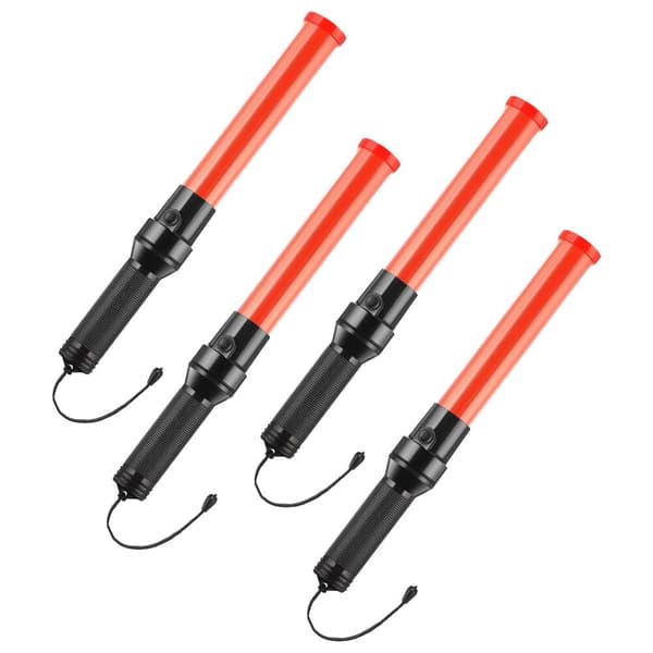 4-pack Trafikdirigeringsstavar 54cm LED Trafikkontroll Signaler Säkerhetsljus Signaler Luftfartsdirigeringsstavar