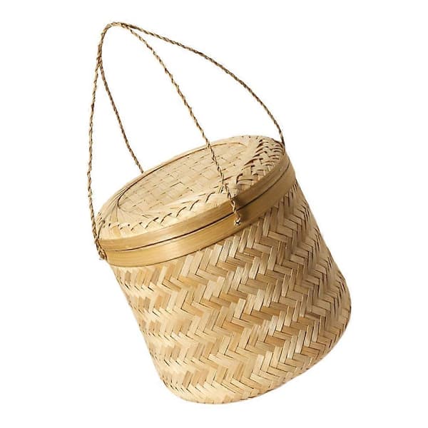 Inhemsk Vävd Hållare Bambuskorg Bambu 20x20cm Dammtät 1-pack