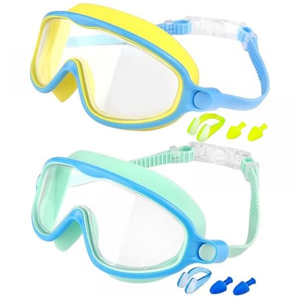 Simglasögon 2-pack Anti-imma Anti-UV Bred synfält Simglasögon för barn 3-14