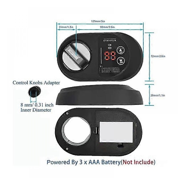 Gas Spis Auto Avstängning Timer Kök Smart Switch Anti-Torr (Höger)