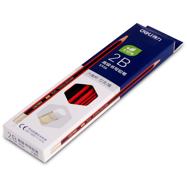Deli S936 Skolblyertspennor - 2B Hårdhet [24-pack]