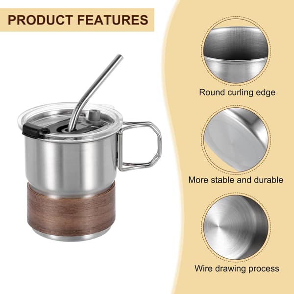 Kaffemugg, Isolerad Campingmugg, Dubbelväggig Rostfri Stål Resemugg, Kaffe Termos Utomhus