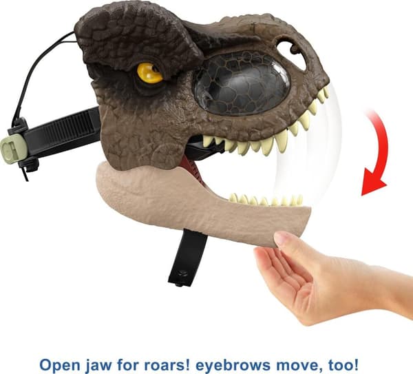 Jurassic World Dinosaurie Cosplay Mask Med Rörlig Mun
