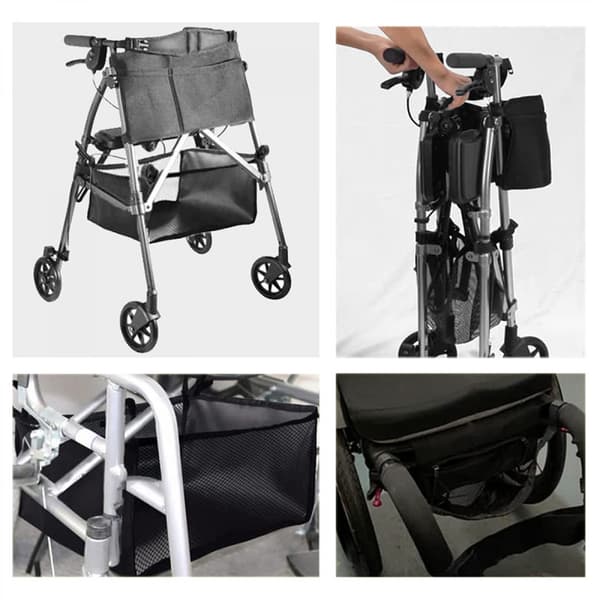 Väska under rullstol, förvaringsväska under rullstol, ersättning för rollator under sitsen