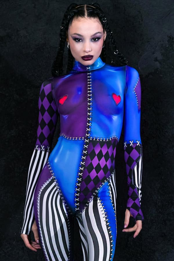 (XL) Harlekin Kostym, Halloweenkostym för vuxna