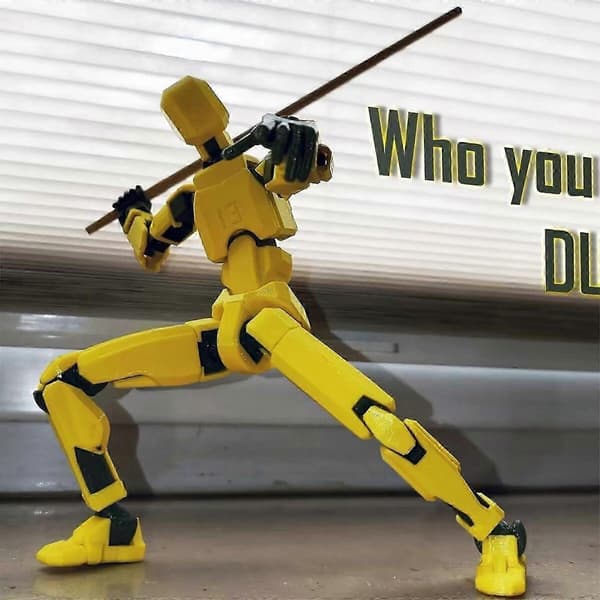 Titan 13 3D-printad robotactionfigur - 50% rabatt yellow black