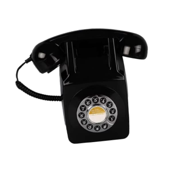 Retro Fasttelefon Väggmontering, Sladdtelefon Matsal Födelsedag Antik Black