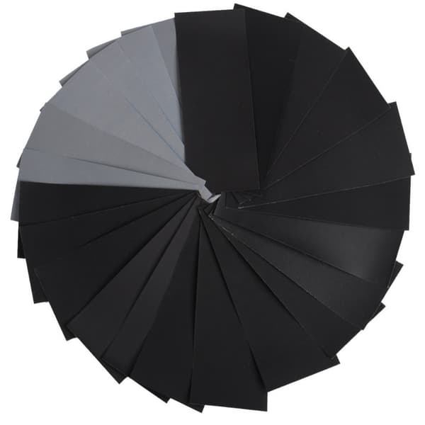 Högkvalitativt set med 36 sandpapper, sandpapper 23 x 9,3 cm vått och torrt
