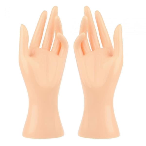 1 par kvinnlig skyltdocka hand multifunktionell för fingerringfotografering