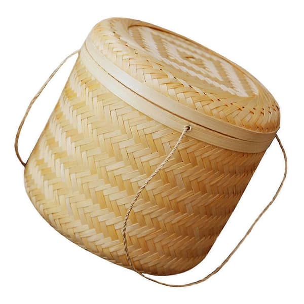 Inhemsk Vävd Hållare Bambuskorg Bambu 20x20cm Dammtät 1-pack