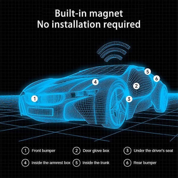 3st GF10 Mini GPS Tracker Magnetisk Realtidslokalisering Anti-förlorad Enhet Husdjur