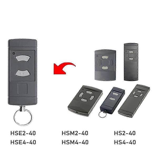 2-pack garagefjärrkontroll för Hormann HSM4-40, manuell mitter 40.685 MHz
