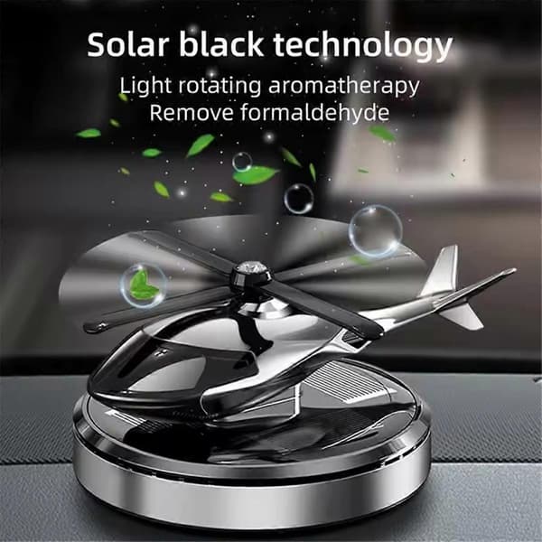 Bil Luftfräschare Solcellsdriven Helikopter Dekoration Bil Parfym Diffuser