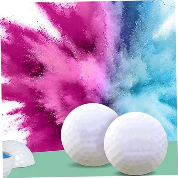 2 st Kön Avslöjande Golfboll, Explosiv Golfboll Set Kön Avslöjande Golfset