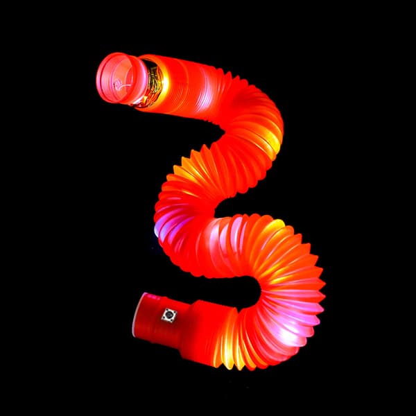 Lysande Plastbälgar LED Flash Pop Tubes Stressavlastande Leksaker Sensorisk Leksak (6 stycken)