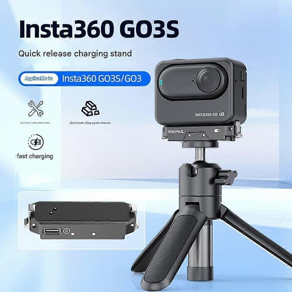För Insta360 3S Snabbkopplingsladdningsbas Kameradapter Tillbehör