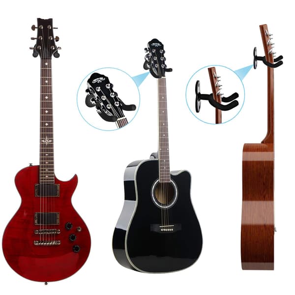 Moreyes Gitarr Väggfäste Kompatibel med Akustisk Gitarr, Klassisk Gitarr, Bas, Elgitarr, 2-pack