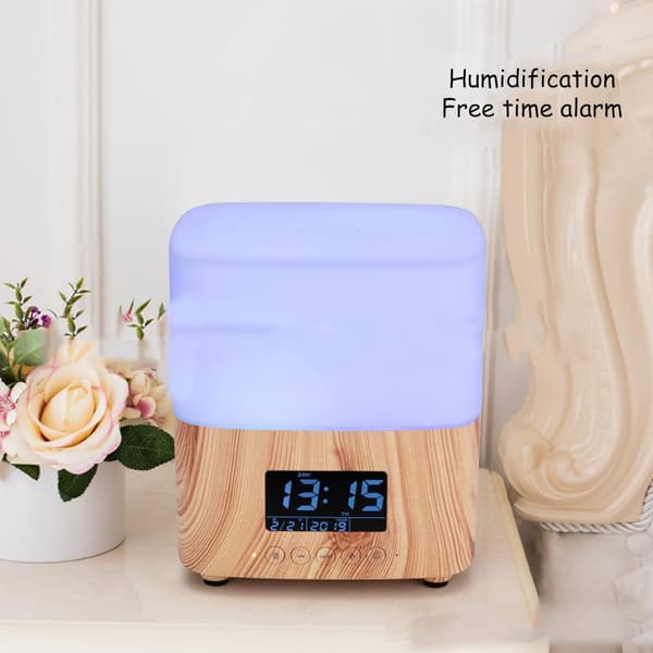 300ml Mångsidig Eterisk Oljediffuser med Bluetooth-högtalare, Digital Väckarklocka, 7-färgs Stämningsbelysning Aromdiffusorer & Sval Mist Luftfuktare