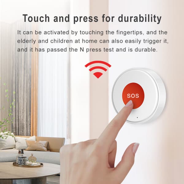 Mini Tuya WIFI Äldre SOS-knapp Vattentät Nödsensor