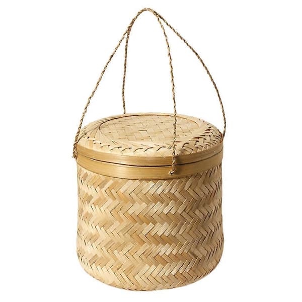 Inhemsk Vävd Hållare Bambuskorg Bambu 20x20cm Dammtät 1-pack