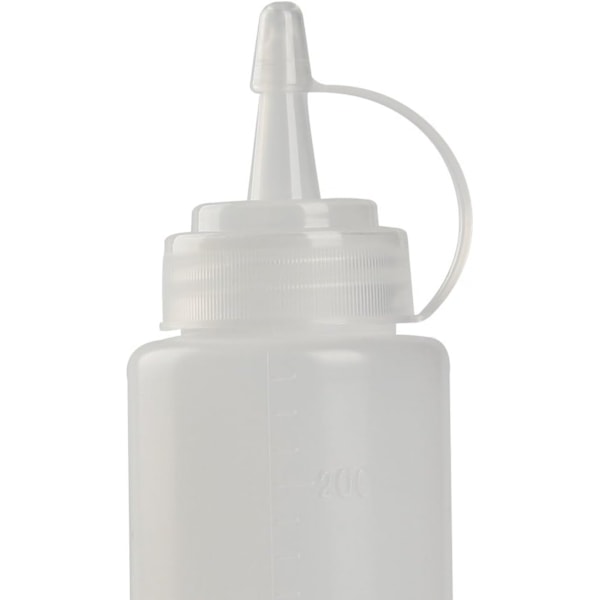 Klämbara såsflaskor i plast - Läcksäkra och återanvändbara såsflaskor med lock - Perfekt (300 ml)