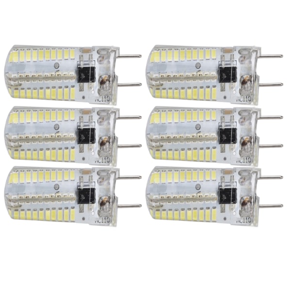 6 st G8 små glödlampor 5W liten glödlampa ljuskälla 80LED för