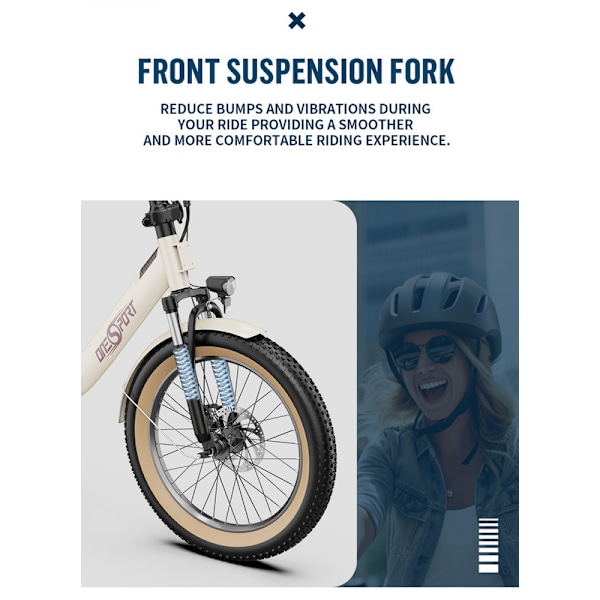 ONESPORT OT16-2 Elektriska Cyklar Fällbar Cykel 250W motor,48V17AH batteri, topphastighet 25km/h,räckvidd 60-120km,Fällbara stavar,20*3.0,APP,7 växlar Beige