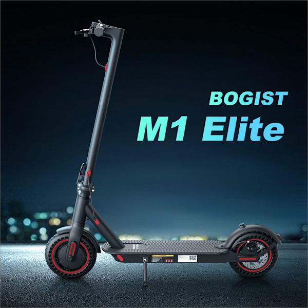 BOGIST M1 Elite 8.5-tums elskoter med terrängdäck, 448W motor, 36V10.4AH batteri, maxhastighet 30km/h,Fällbara stavar,Graffitiversion av APP Röd