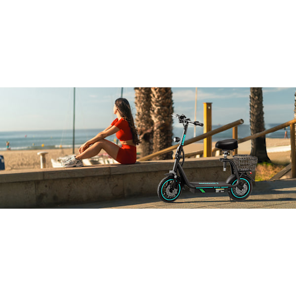 BOGIST M5 Pro hopfällbar elektrisk skoter,885W motor,48V 15AH batteri, topphastighet 45km/h,räckvidd 50 km,Fällbara stavar,Avtagbart säte,med korg