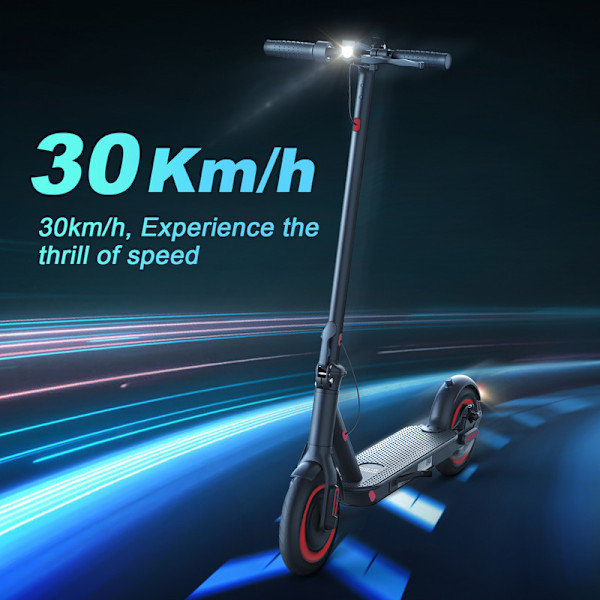 BOGIST M1 Elite 8.5-tums elskoter med terrängdäck, 448W motor, 36V10.4AH batteri, maxhastighet 30km/h,Fällbara stavar,Graffitiversion av APP Röd
