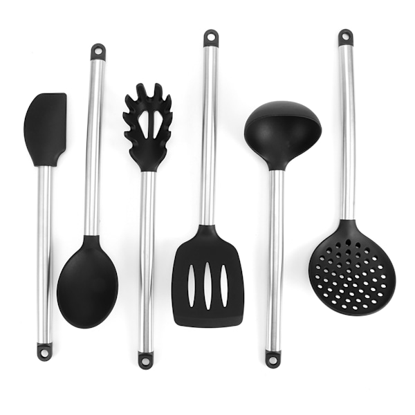 6-delad silikon sked spatel set non-stick bakning