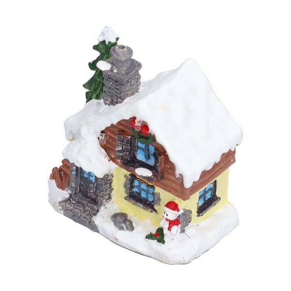 Vinter snö jul hus miniatyr inomhus bybyggnad