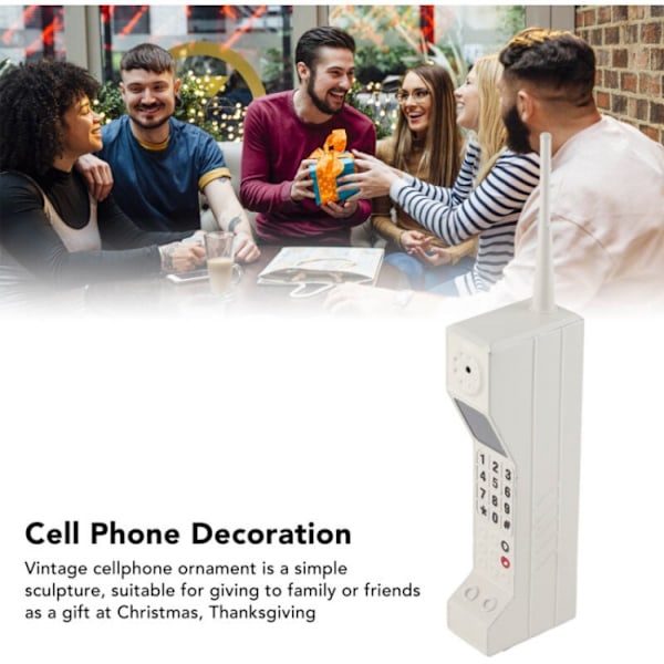 Telefonmodel (Hvid) Fockety Retro Mobiltelefon, 80'er 90'er Gammeldags
