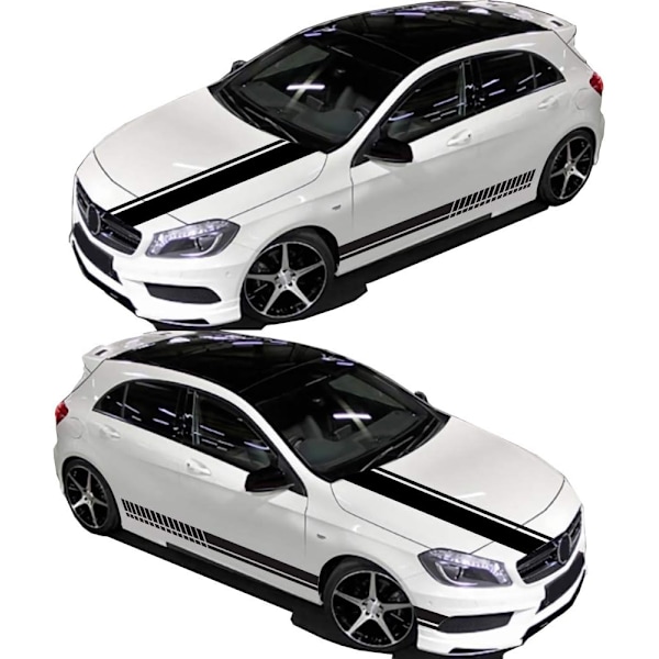 Universella Sport Racing Stripe Dekaler och Stickers för Bilar