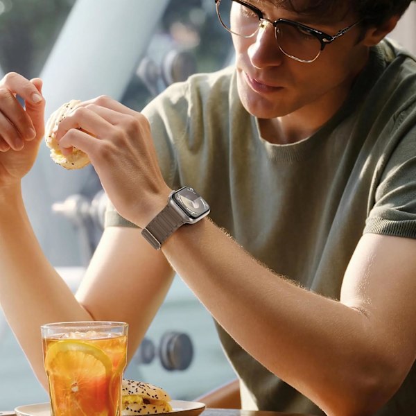 Magnetiske klokkereimer kompatible med Apple Watch-reimer, myk silikon erstatningsreim designet for iWatch Brun Brown 38/40/41mm