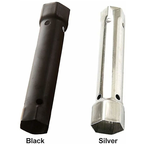 Pipenøkkel (34mm+40mm) for kranreparasjon, kran, 2 i 1, pipenøkkel, pipenøkkel, dusj pipenøkkel, slitesterkt reparasjonsverktøy (sølv)