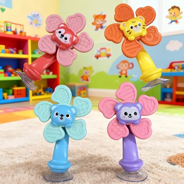 Imukuppituulimyllylelu vauvan matkaleikkeihin Little Monkey Windmill