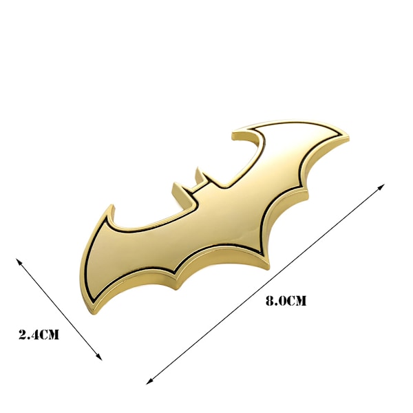 1X Krom Metall Emblem Batman 3D Bil Bak Dekal Logo S