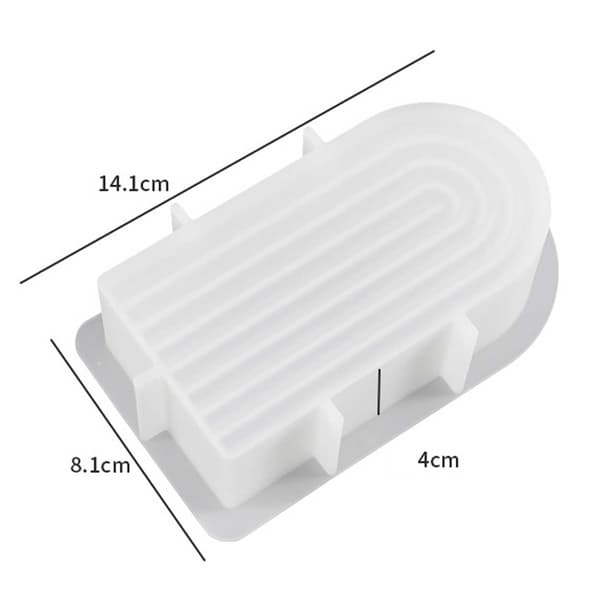 Lysform Stearinlys U-form Høj Bue 12cm hvid white