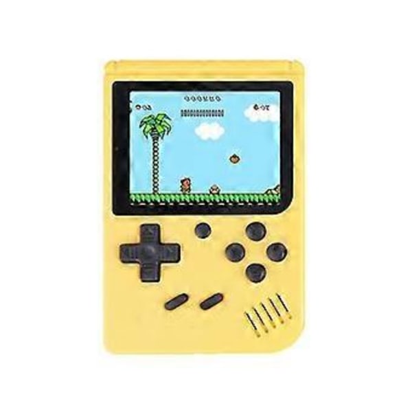 Innebygd 500 Klassiske Spill Retro Videospillkonsoll Barnegave Gul Yellow