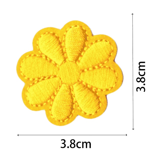 Broderad patch, patch-16 stycken (blommor){HH}