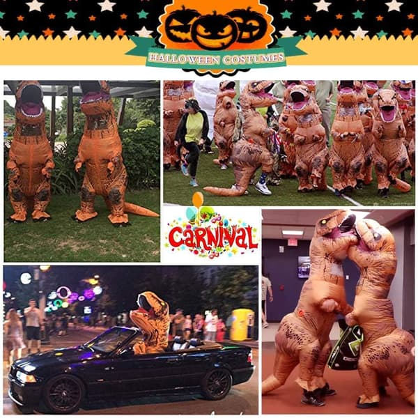 Oppustelig dinosaurkostume til voksne