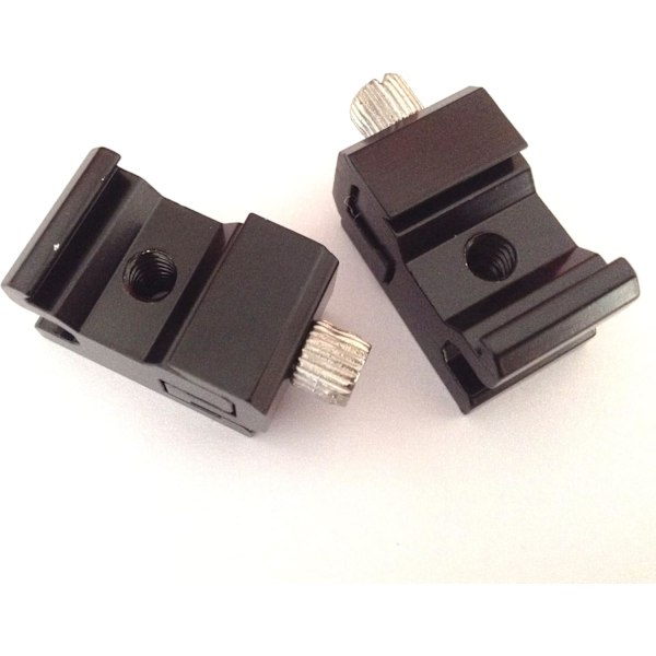 2x Metall Kamera Stativ Overhead Extern Blixt Adapter Lampa Belysningsbas Kall 1/4 Skruv Hot Shoe Säte Anslutning Fotogr