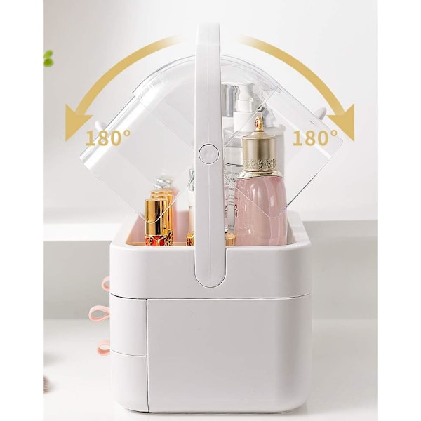 Makeup Organizer Opbevaring med 3 Anti-Støv Skuffer Organizer til M