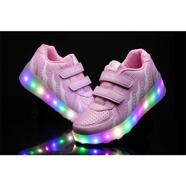 LED Rulleskøjter til Børn, Lysende Rullesko med Hjul Pink Pink 32