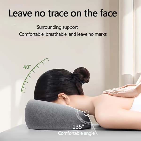 1 st Modern O-formad/U-formad Ansiktskudde, Skönhetssalong Spa Massage Kudde, Ergonomisk Ansiktskudde, Maskintvättbart Överdrag, Polyuretanfyllning, Closu Green