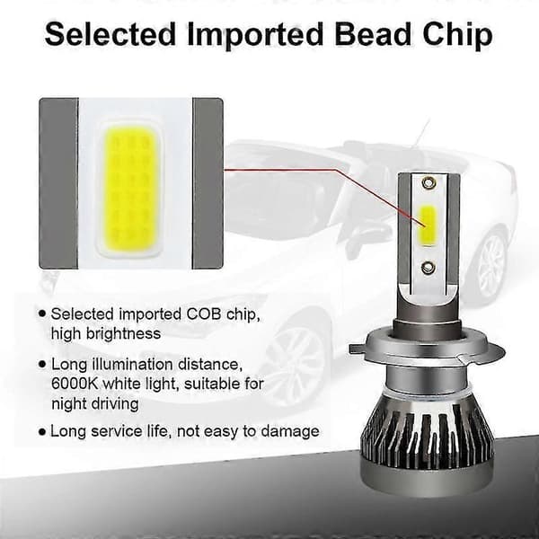 2 pcs H7 LED Headlight 120W 26000LM Car Headlight Bulbs White High Power from Shantou Centure db