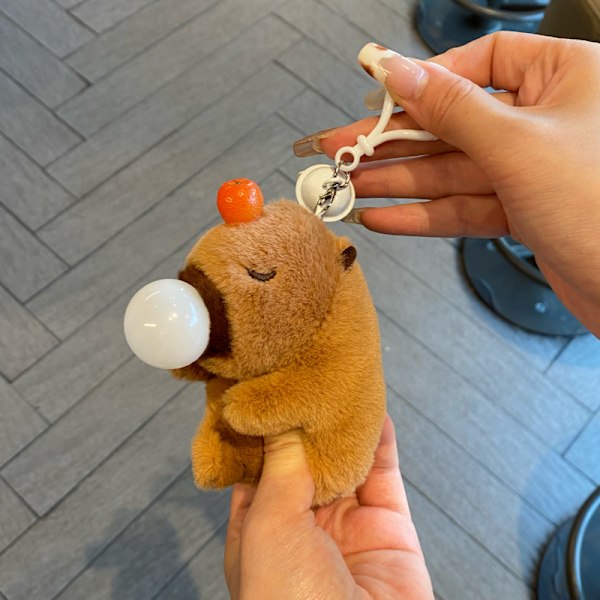 Kapibara Kupla Nukke Purista Hauska Nukke Pehmolelu Kapibara Riipus Vinkuva Opiskelijalahja 2 wagging tail capybara keychains